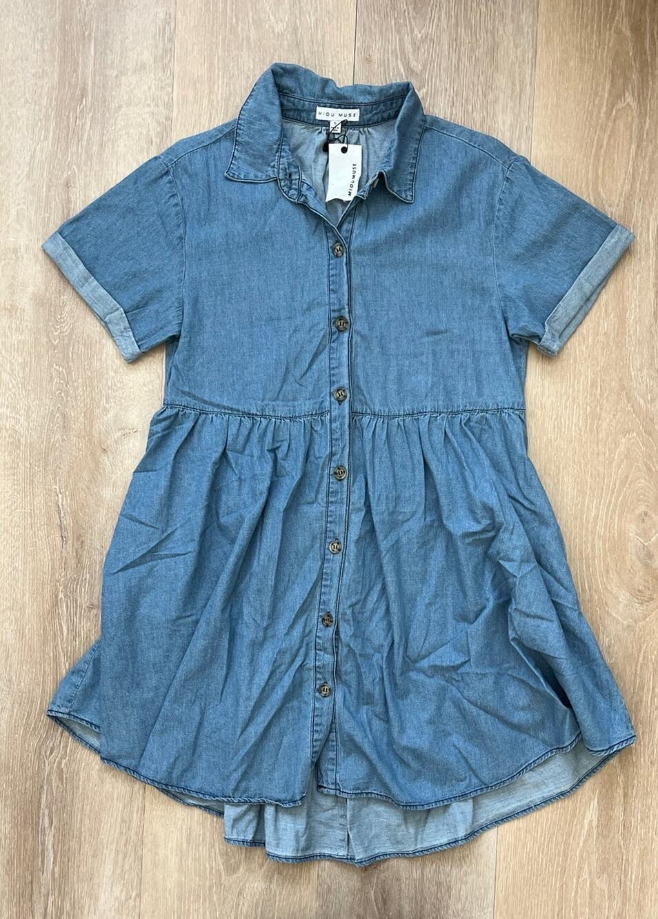 Miou muse denim dress - S - Picture 1 of 5